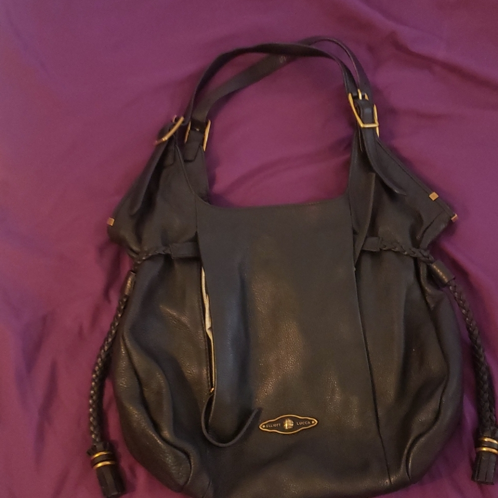 Elliot lucca hobo bag genuine leather black
